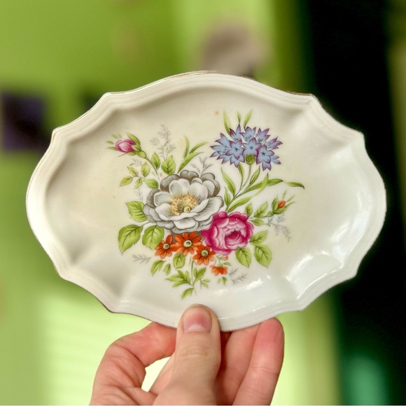 VTG Floral Bathroom Kitchen Sink Dainty Elegant Floral Bar Soap Dish Holder - Picture 6 of 6